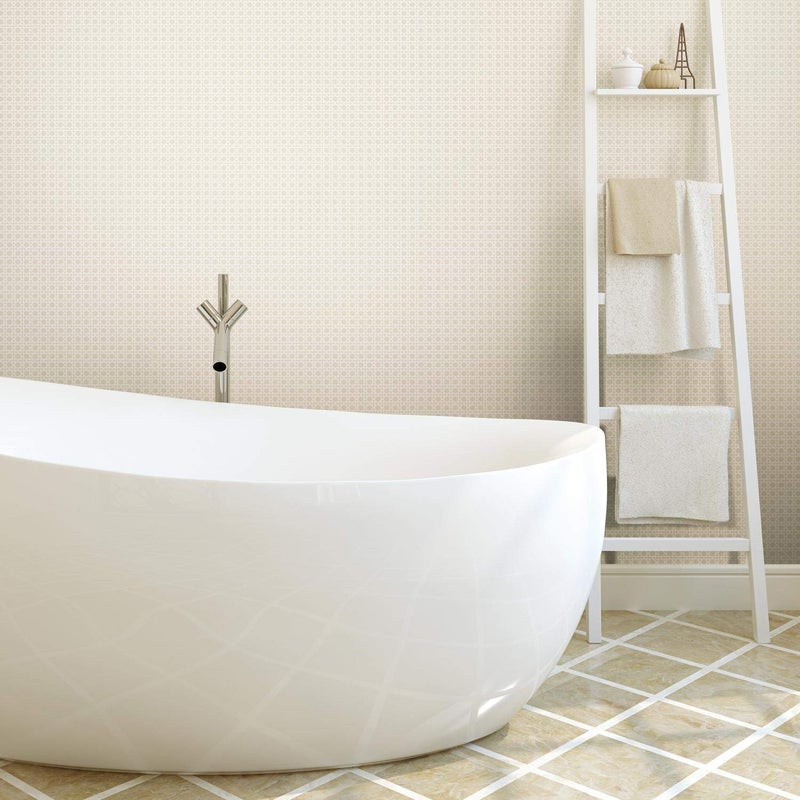RoomMates RMK11305RL Tan Caining Peel and Stick Wallpaper, 18"L x 18"W - Image 3
